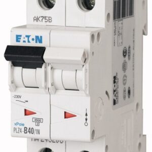 Interruttore Magnetotermico 2x40A C 4,5KA PLZ4-C40/1N-MW